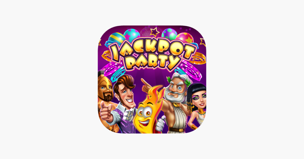 Jackpot Party game app icon with characters.