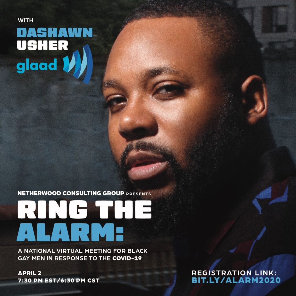 Dashawn Usher promoting a virtual event.