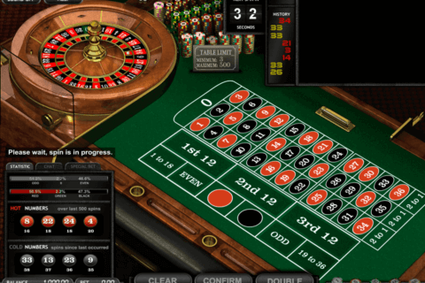 Roulette game interface with betting options.