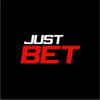 "Logo for Just Bet in bold letters."